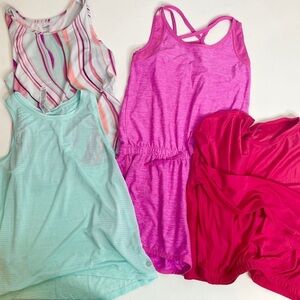 Lot of 4 Pieces - Girls Activewear Size L 10/12 - Old Navy Avia Active Works